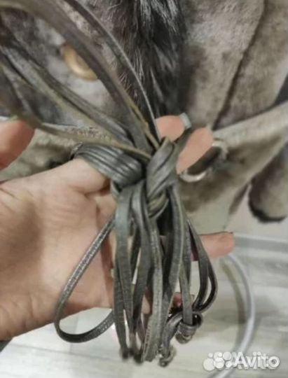 Шуба мутон чернобурка фирма Alef 50-52 длинная