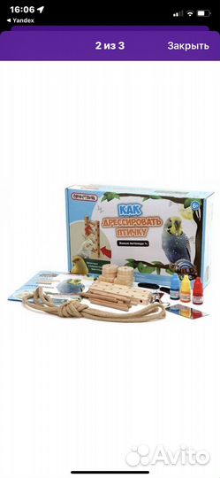 Набор для дрессировки попугаев