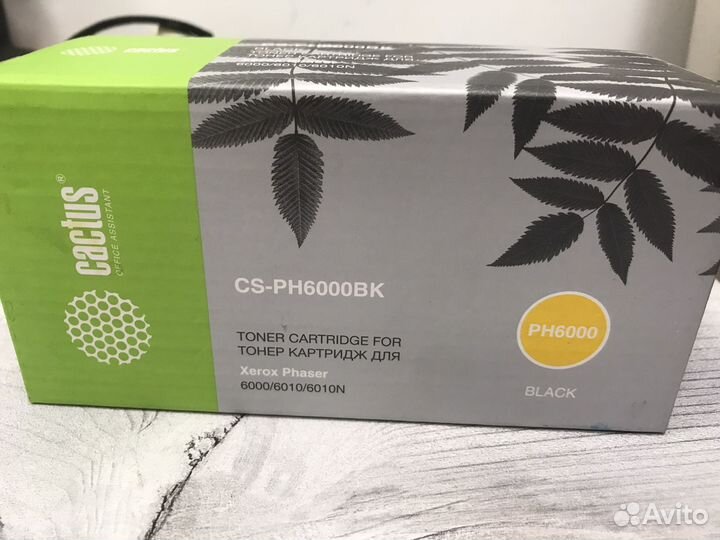 Картридж Cactus CS-PH6000BK, 106R01634, черный / C