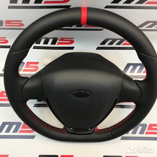 Руль на ваз в стиле Приора 2 (в коже)