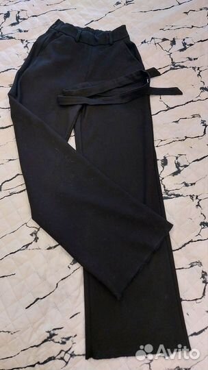 Брюки палаццо теплые 44