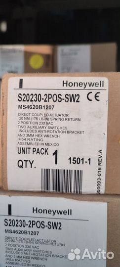 Привод, 230В, 2 -pt, крутящий момент, 20Nm, ручное