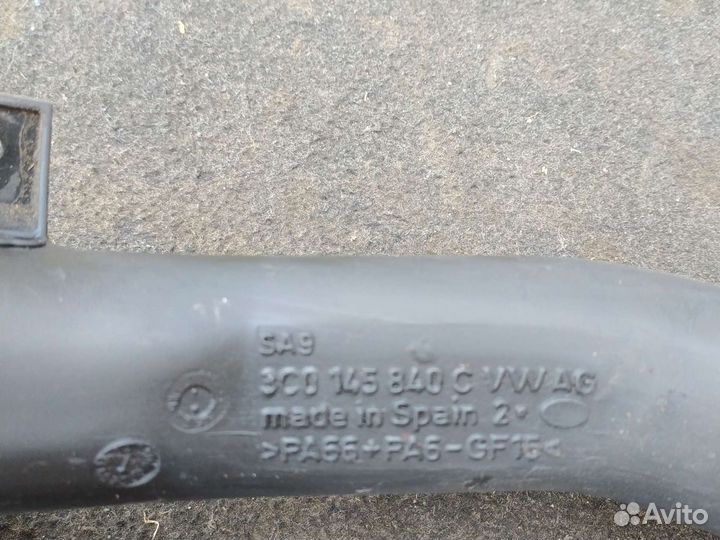 Патрубки турбины skoda superb 2008 года 2 л TDI