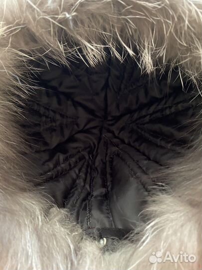 Шапка ушанка кожаная с натуральным мехом