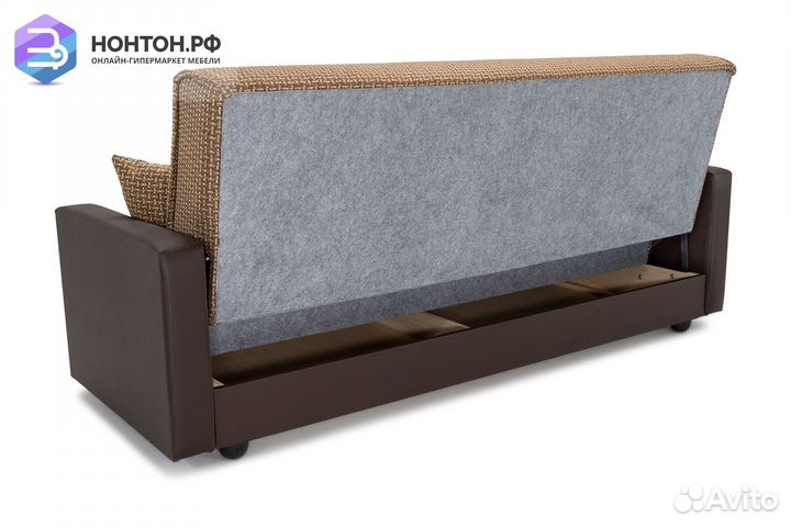 Диван книжка Лондон рогожка микс коричневая