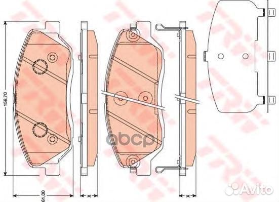 Колодки передние GDB3418 TRW