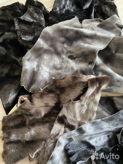 Обрезки мех куски натуральная нерпа