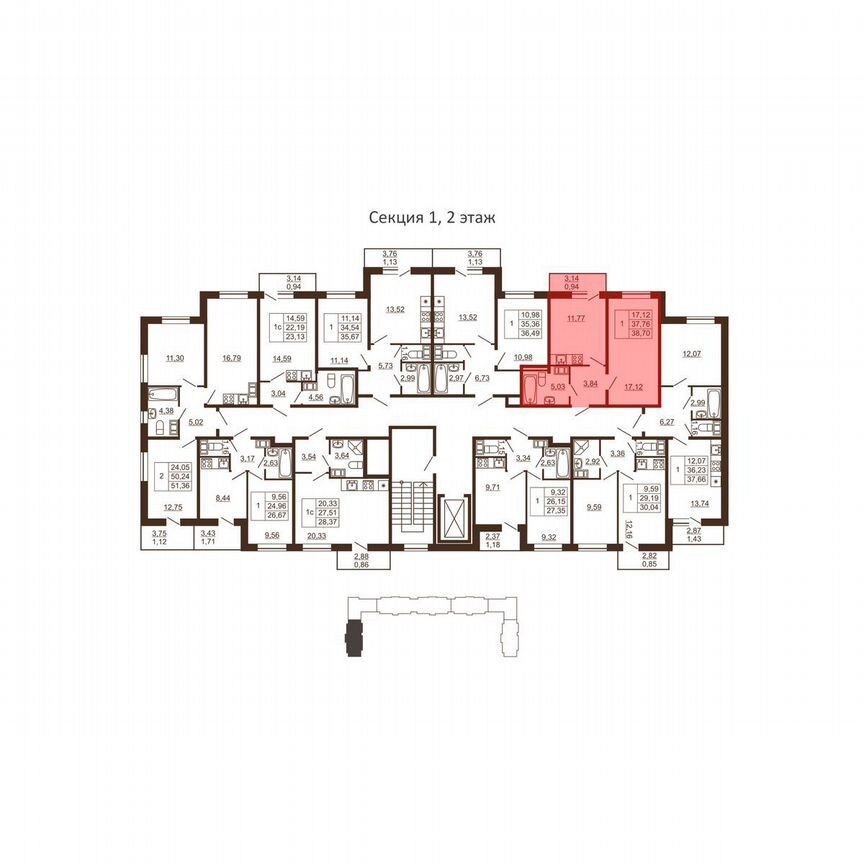 1-к. квартира, 38,7 м², 4/6 эт.