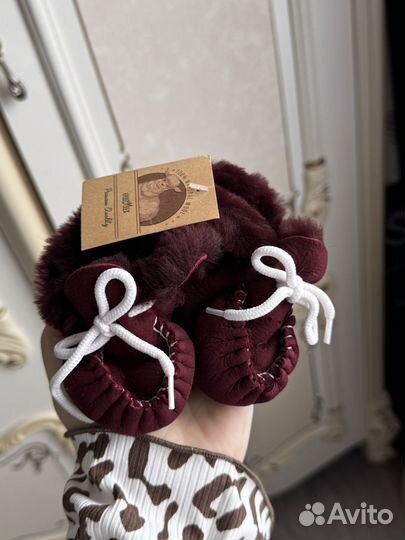 Пинетки для новорожденных зимние