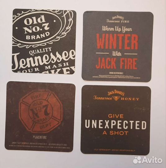 Jack Daniels подставки, костеры, бирдекели