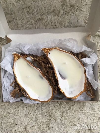 Свечи в устрицах/ Раковины устриц