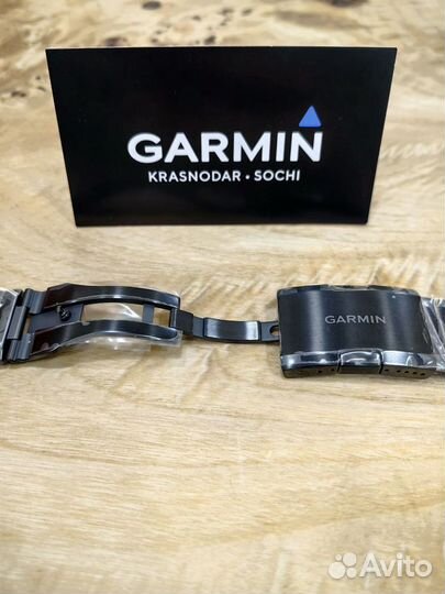 Браслет оригинальный Garmin стальной черный 22mm