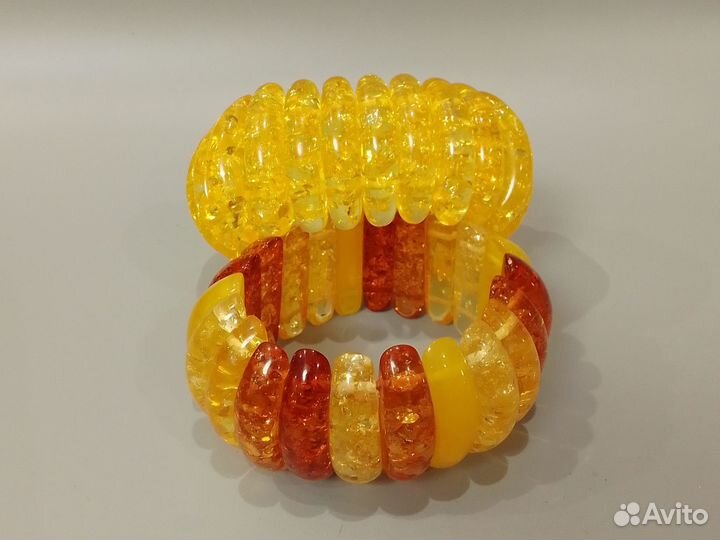 Браслет искусственный янтарь