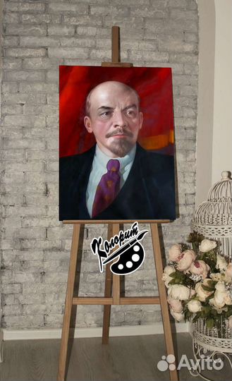 Ленин В. И. портрет на холсте с подрамником 50х70
