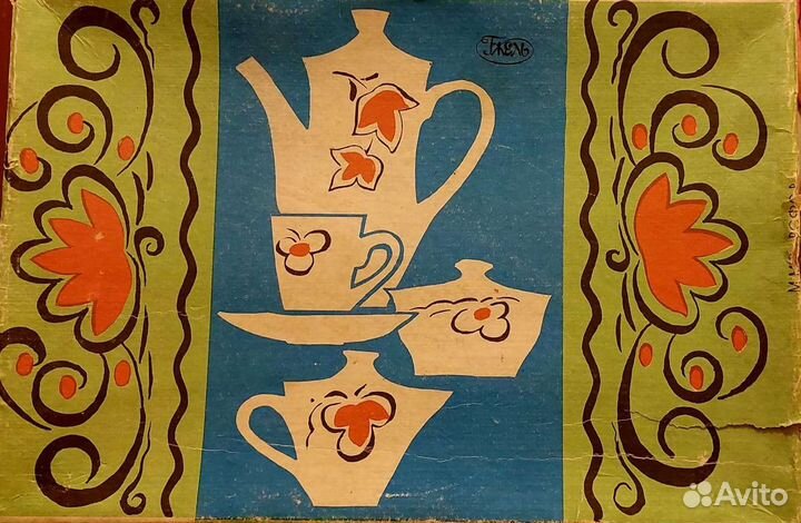 Детский сервиз гжель СССР новый