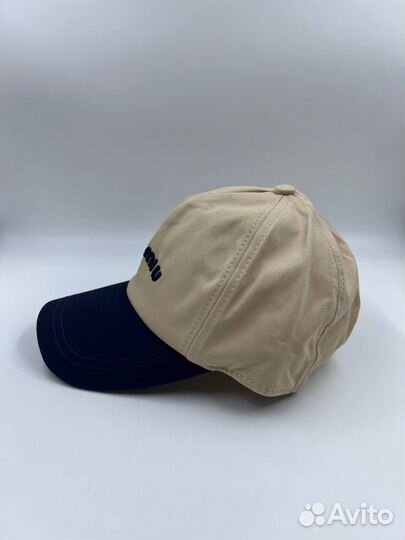 Кепка бейсболка Miu Miu люкс бежевая с синим 2025