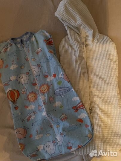 Пеленка кокон на молнии 2 шт