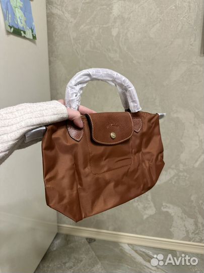 Сумка Longchamp Le pliage S (карамельная)