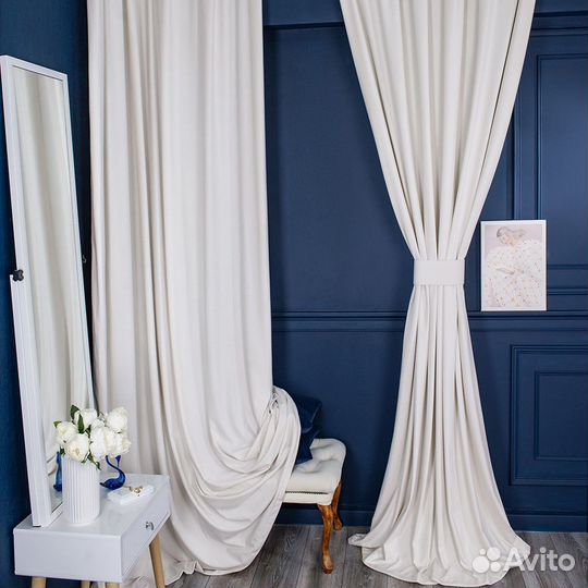Шторы бархат Беллиссимо пломбир новые пошив