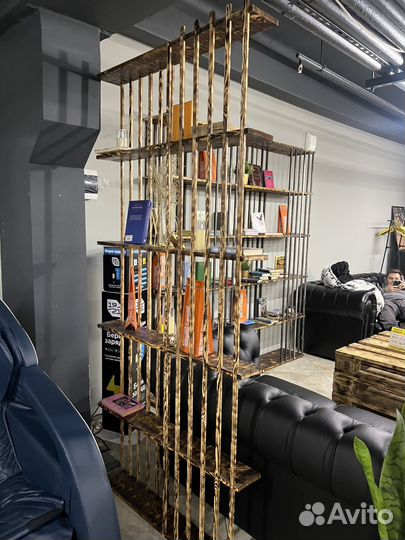 Полка стелаж деревянный лофт