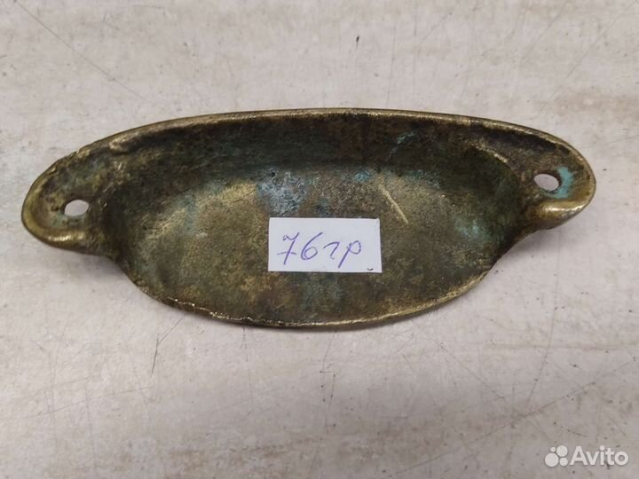 Старинная ручка латунь и ручка лев