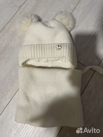 Шапка и снуд для девочки зима