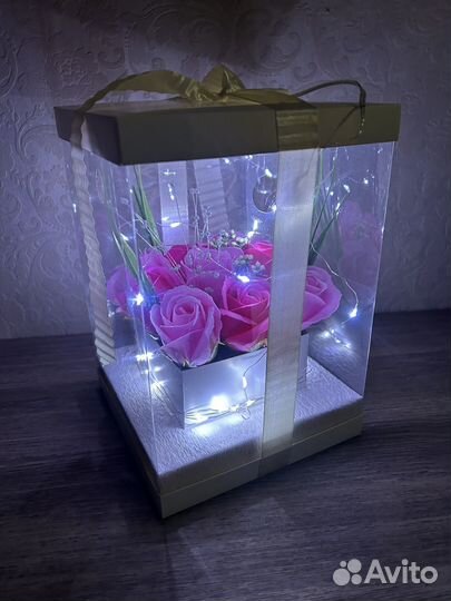 Мыльные розы с подсветкой