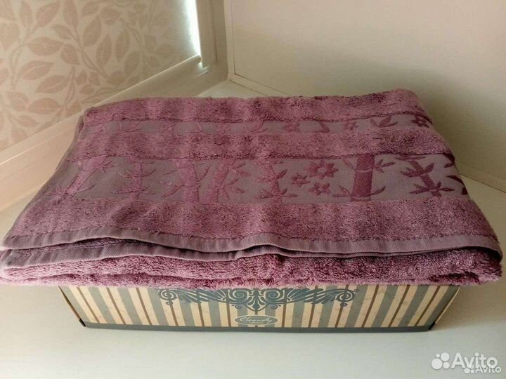 Набор полотенец из бамбука 2шт. 150*90 см. Новые