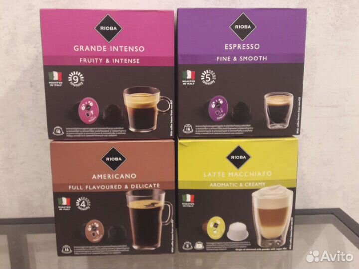 Кофе в капсулах Rioba для Dolche Gusto,Nespresso