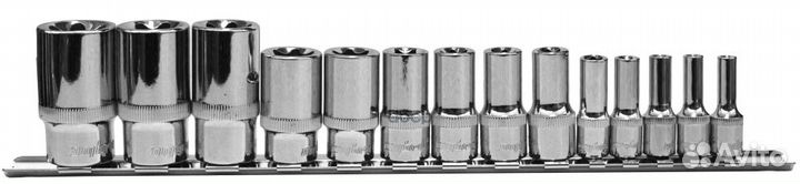 Набор головок торцевых глубоких 1/4DR, 3/8DR, 1