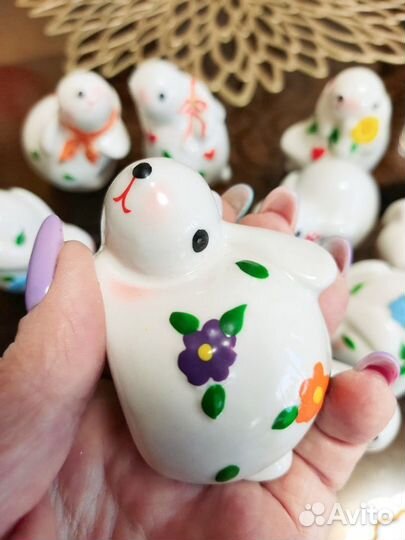 Керамические статуэтки зайчики