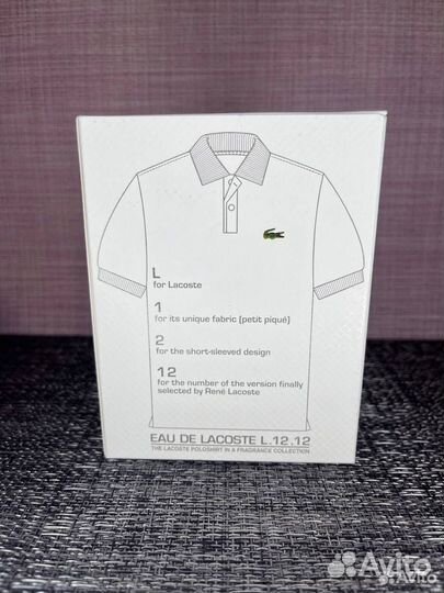 Духи мужские Lacoste L.12.12 Blanc – Pure (Euro)