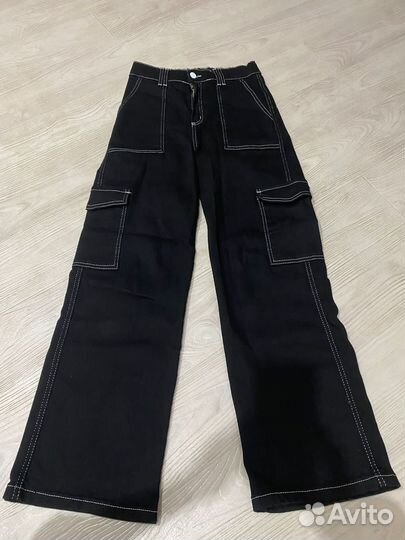 Джинсы широкие карго
