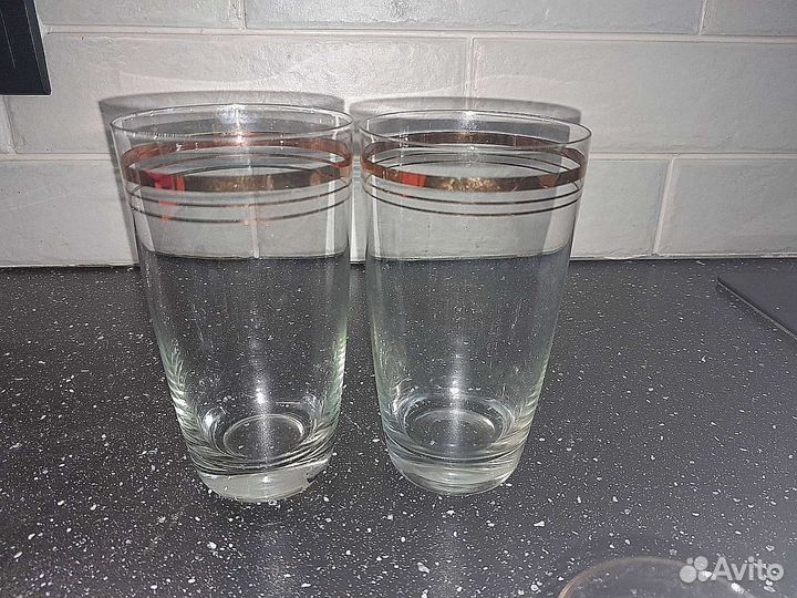 Рюмки, фужеры, стаканы СССР. Хрусталь, позолота