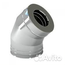 Сендвич-колено 135* (430/0,5мм+нерж) d80х160 Ферр