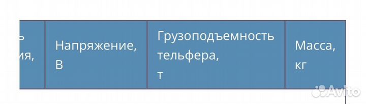 Тельфер Таль электрическая цепная