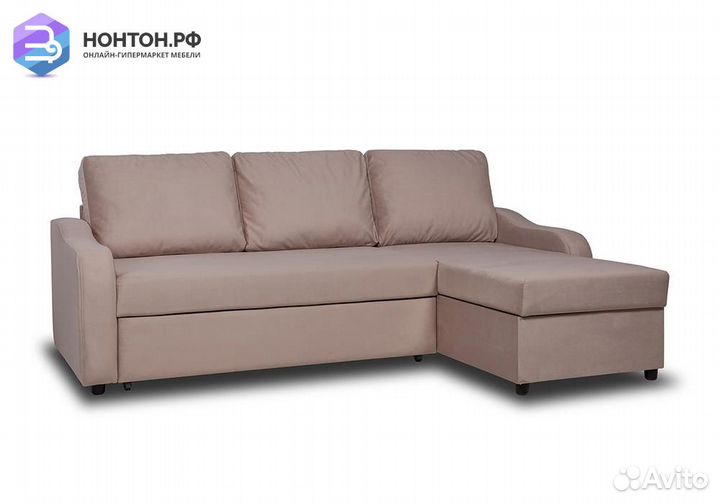 Диван угловой дельфин Лагос бежевый