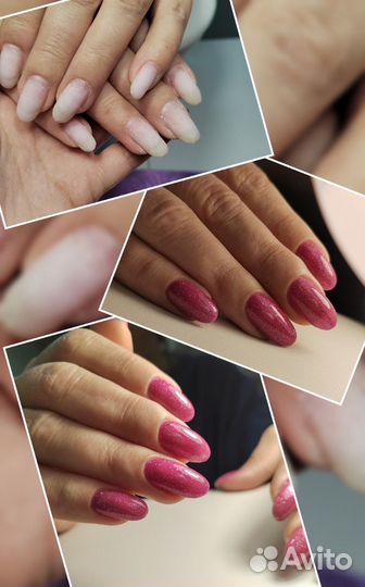 Наращивание ногтей, маникюр с покрытием, гель-лак