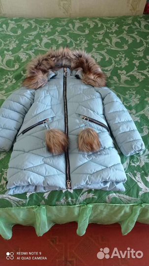 Детские зимние куртки для девочек 128,152
