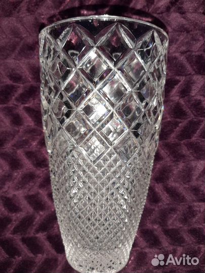 Ваза хрустальная для цветов Богемия