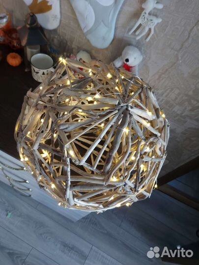 Дрифтвуд, светильник, декор из дерева