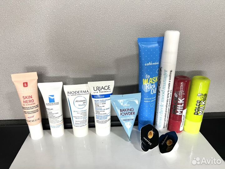 Миниатюры косметики erborian, Bioderma, frudia