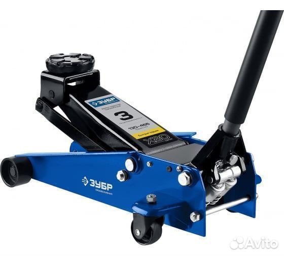 Подкатной домкрат Зубр X80 3т, 130-465мм