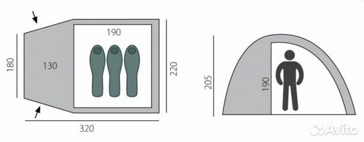 Палатка Arten Birdland (Синий)