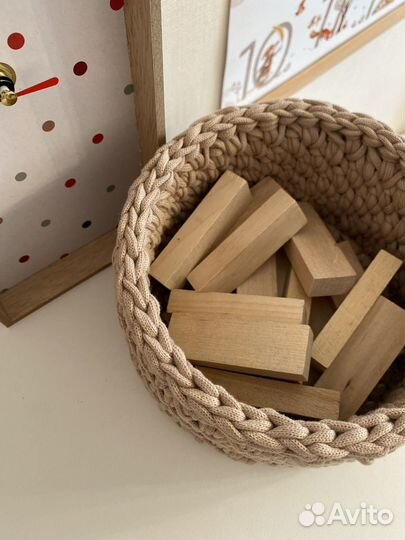 Корзина для хранения вязаная