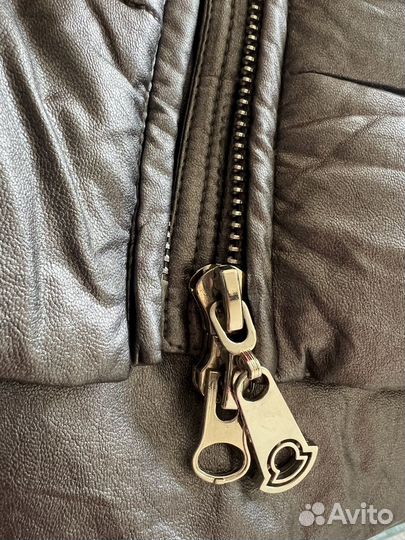 Пуховик экокожа женский зимний