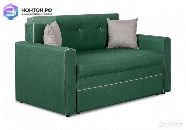 Диван выкатной Найс зеленый / светло-серый