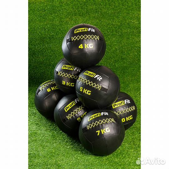 Медицинбол набивной (Wallball) profi-FIT, 6 кг