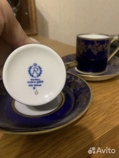 Чашка с блюдцем cobalt