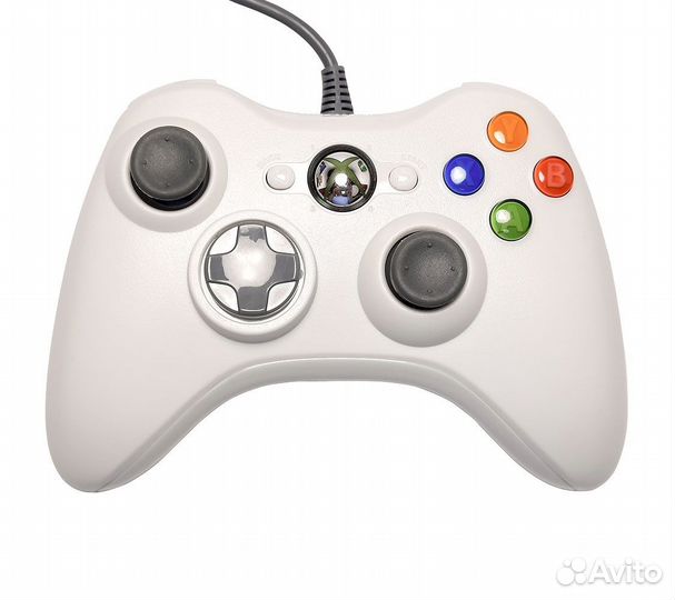 Геймпад xbox 360 / PC проводной белый